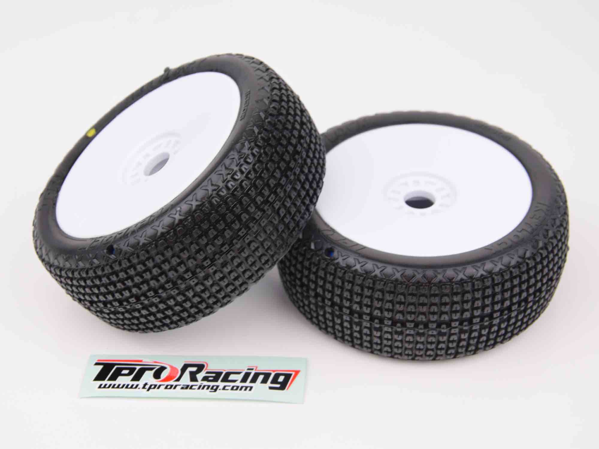 TPRO 1/8 Offroad KEYLOCK Racing Tire Pre-Mounted (WH)