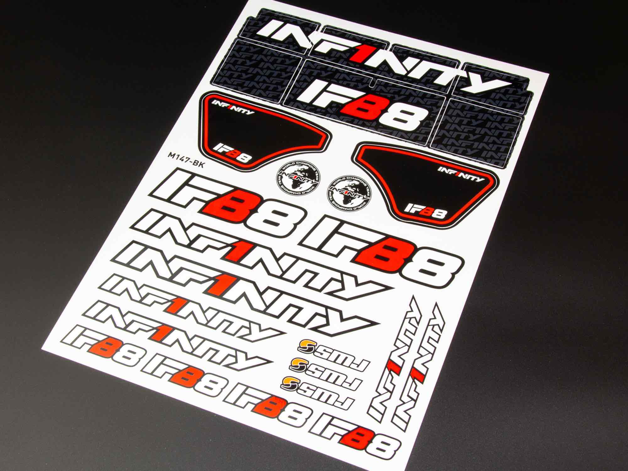 INF1NITY IFB8 DECAL SHEET (BLACK)