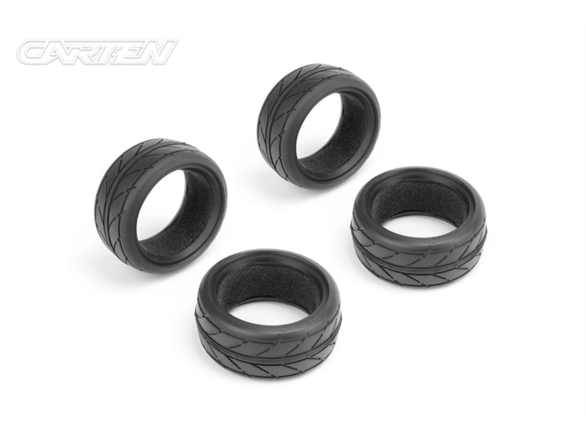 CARTEN 1/10 TC 26mm Intermediate Tires & Inserts (4)