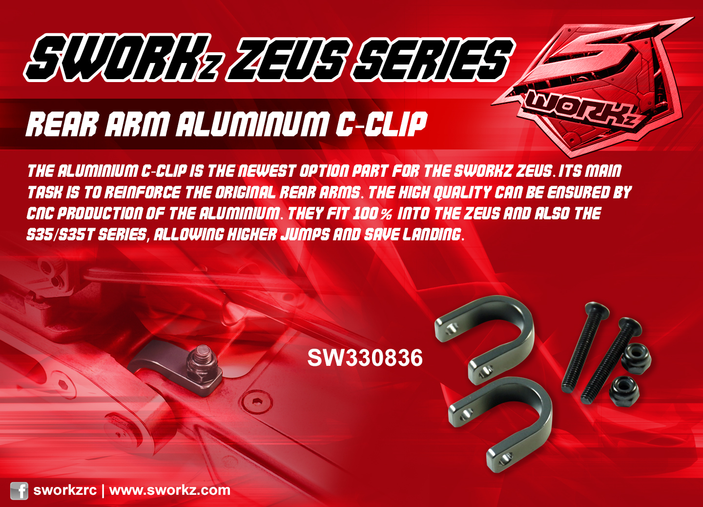 SWORKz Alu Reinforcement for rear lower Arms