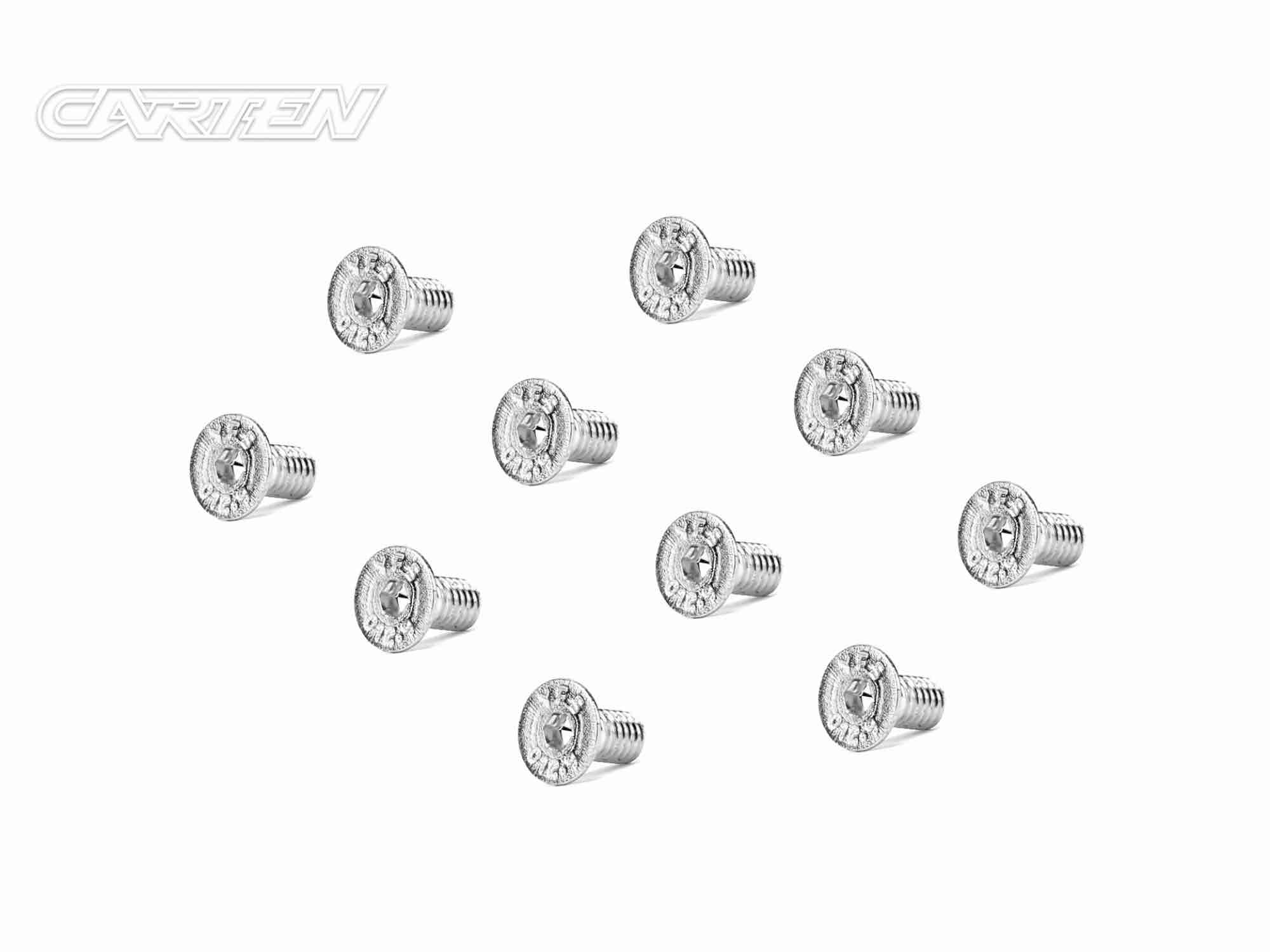 CARTEN Screw Set  12.9- FH M4x8(Nickel Coating) (10)