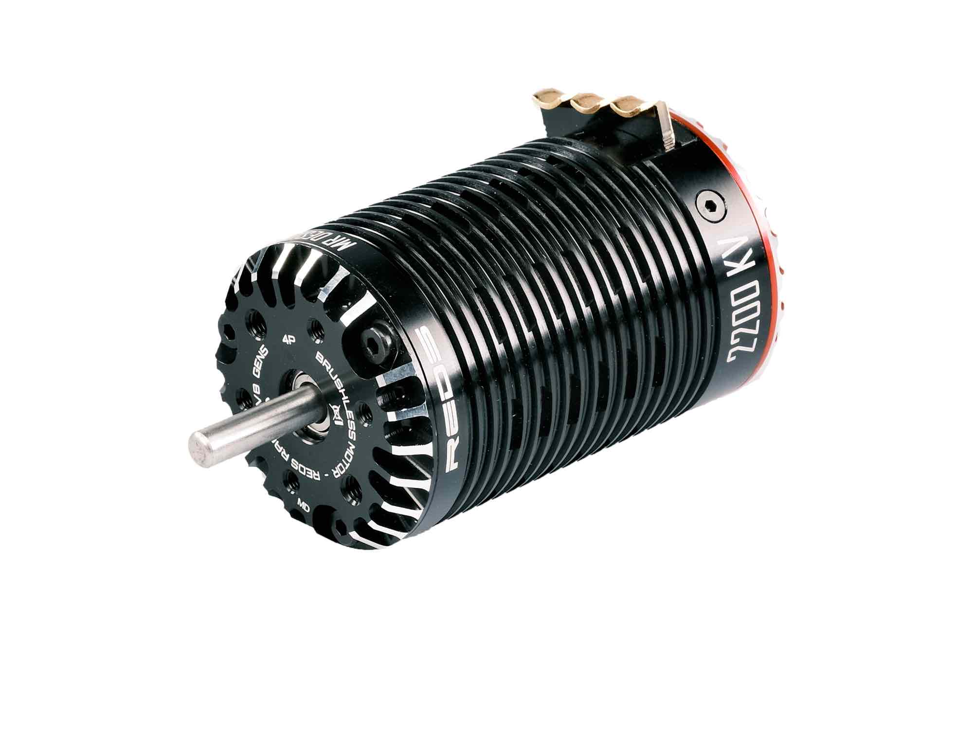 REDS 1/8 Brushless Motor 2200kV V8 4Pol Sensored Gen5