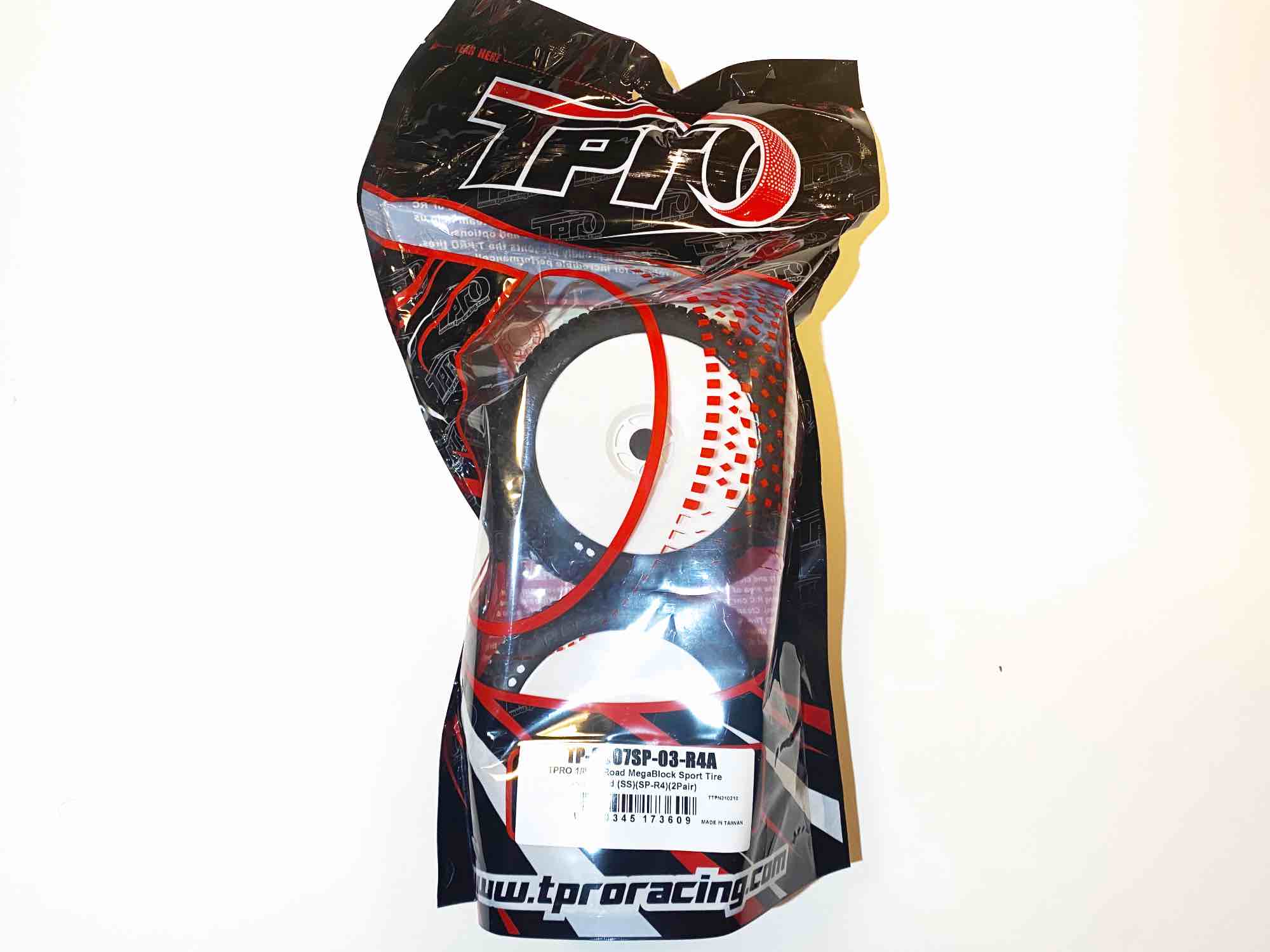 TPRO 1/8 Offroad MEGABLOCK Sportline Tire Pre-Mounted (WH)(4)