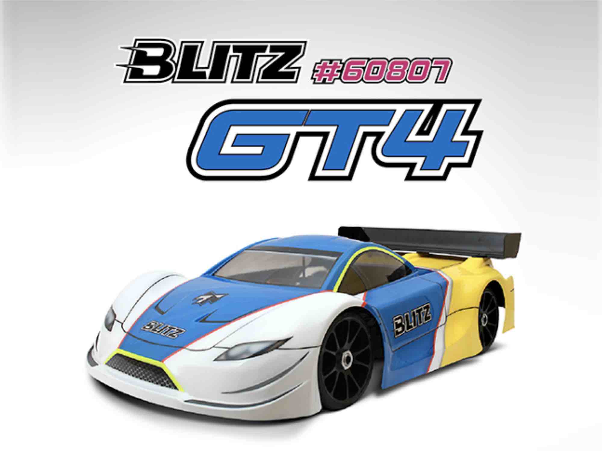 BLITZ 1/8 GT4 Body with Wing (1,0mm)