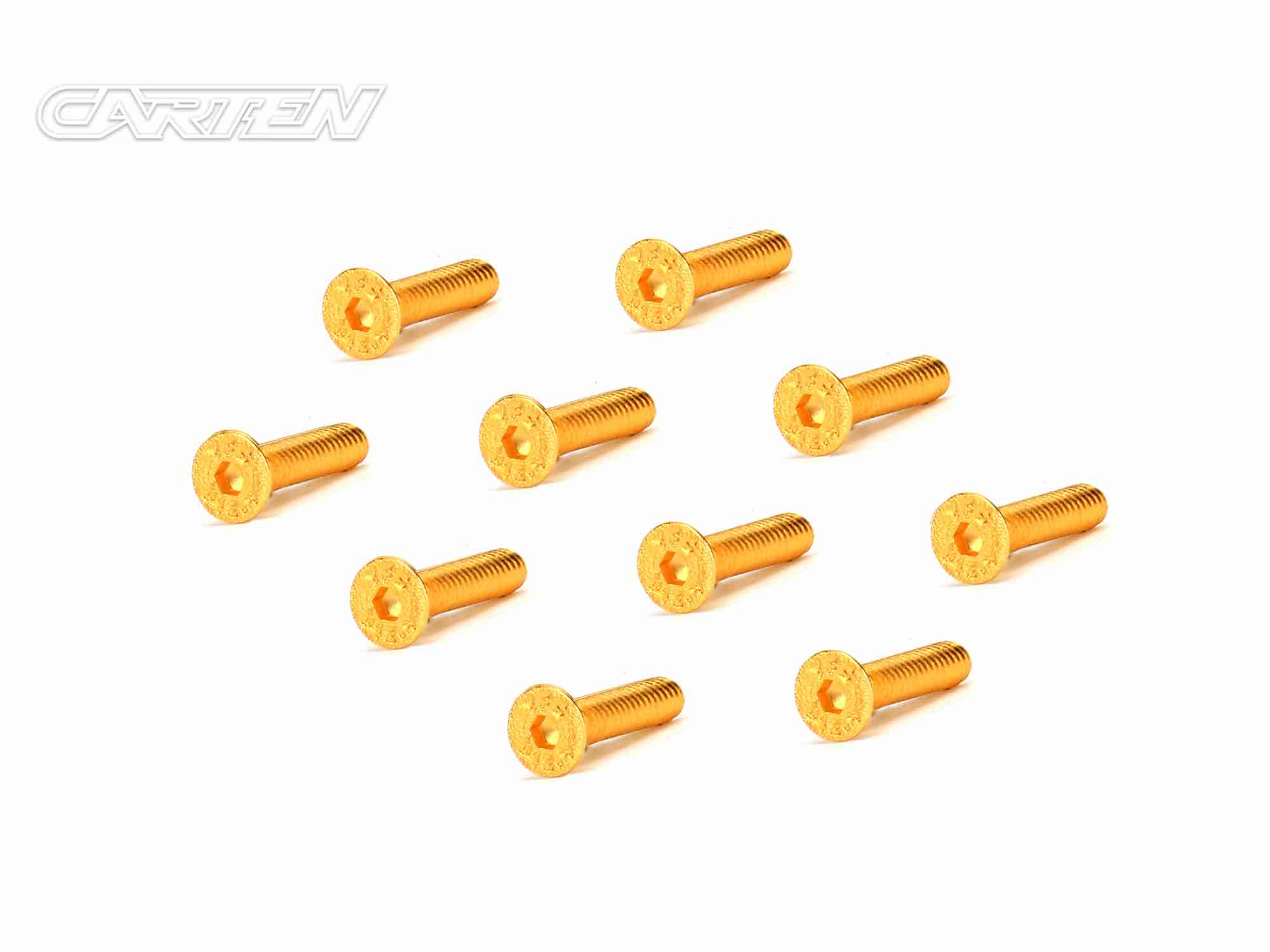 CARTEN Screw Set  12.9- FH M3x16(Gold Coating) (10)