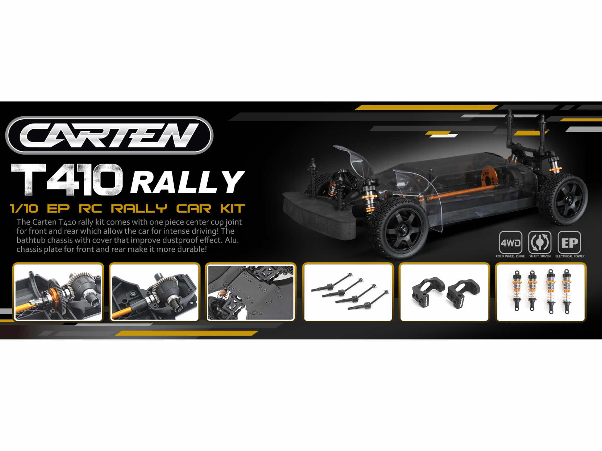 CARTEN T410 RALLY 1/10 4WD Touring Car Kit