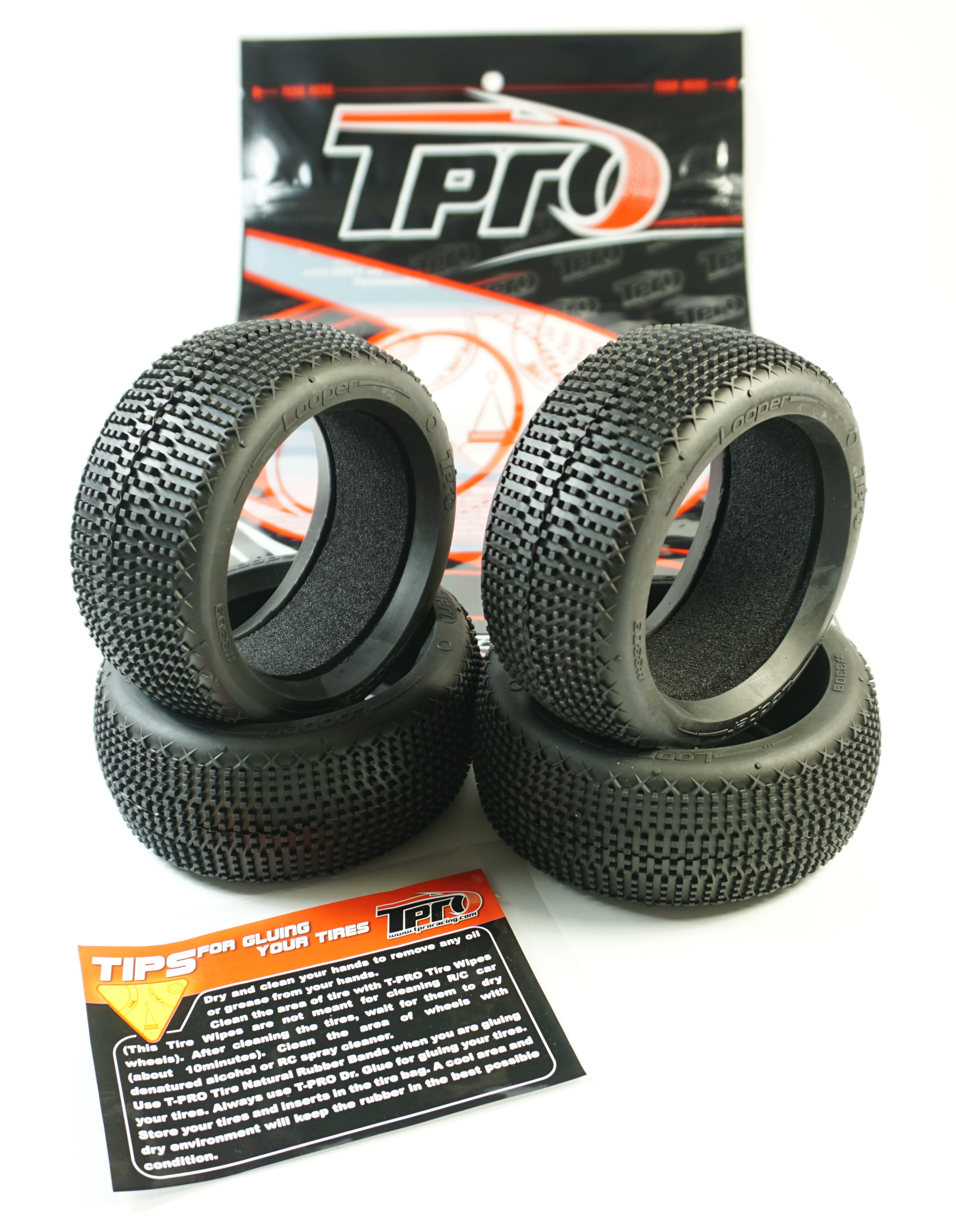 TPRO 1/8 Offroad LOOPER Racing Tire & Insert - XR (4)