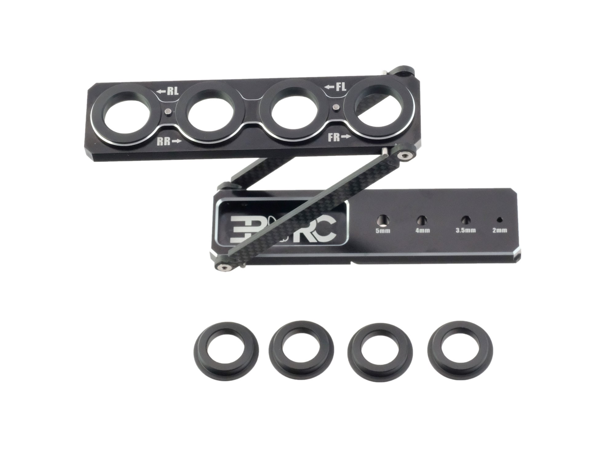 EBRC Aluminum stand designed for shock assembly and articulation setup