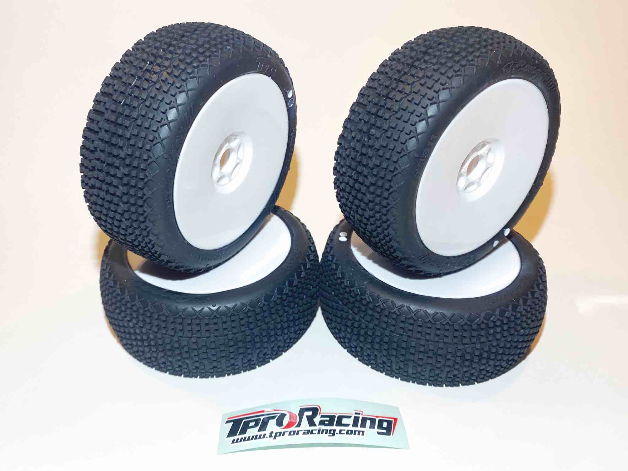 TPRO 1/8 Offroad COUGAR Sportline Tire Pre-Mounted (WH)(4)