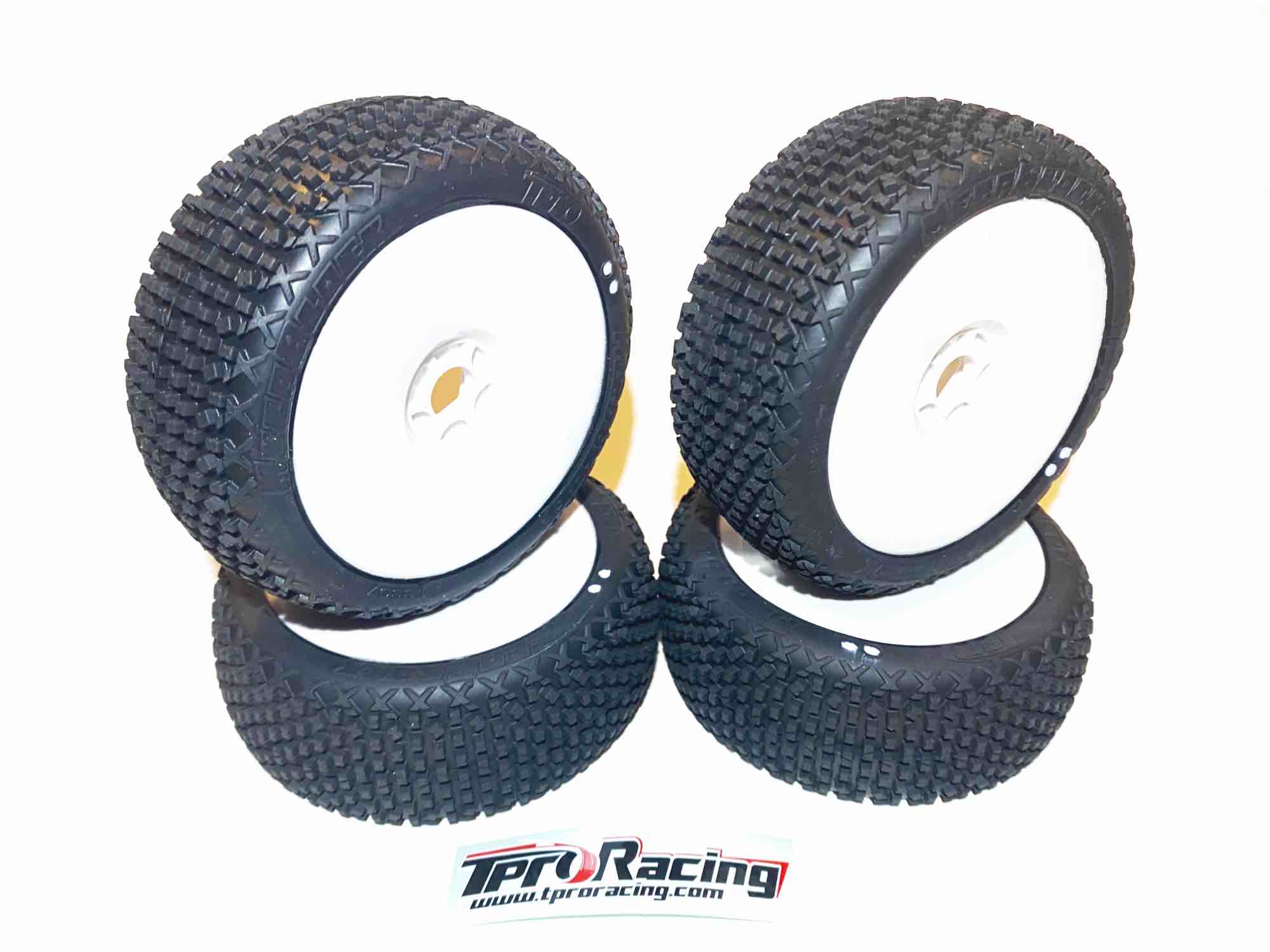 TPRO 1/8 Offroad MEGABLOCK Sportline Tire Pre-Mounted (WH)(4)