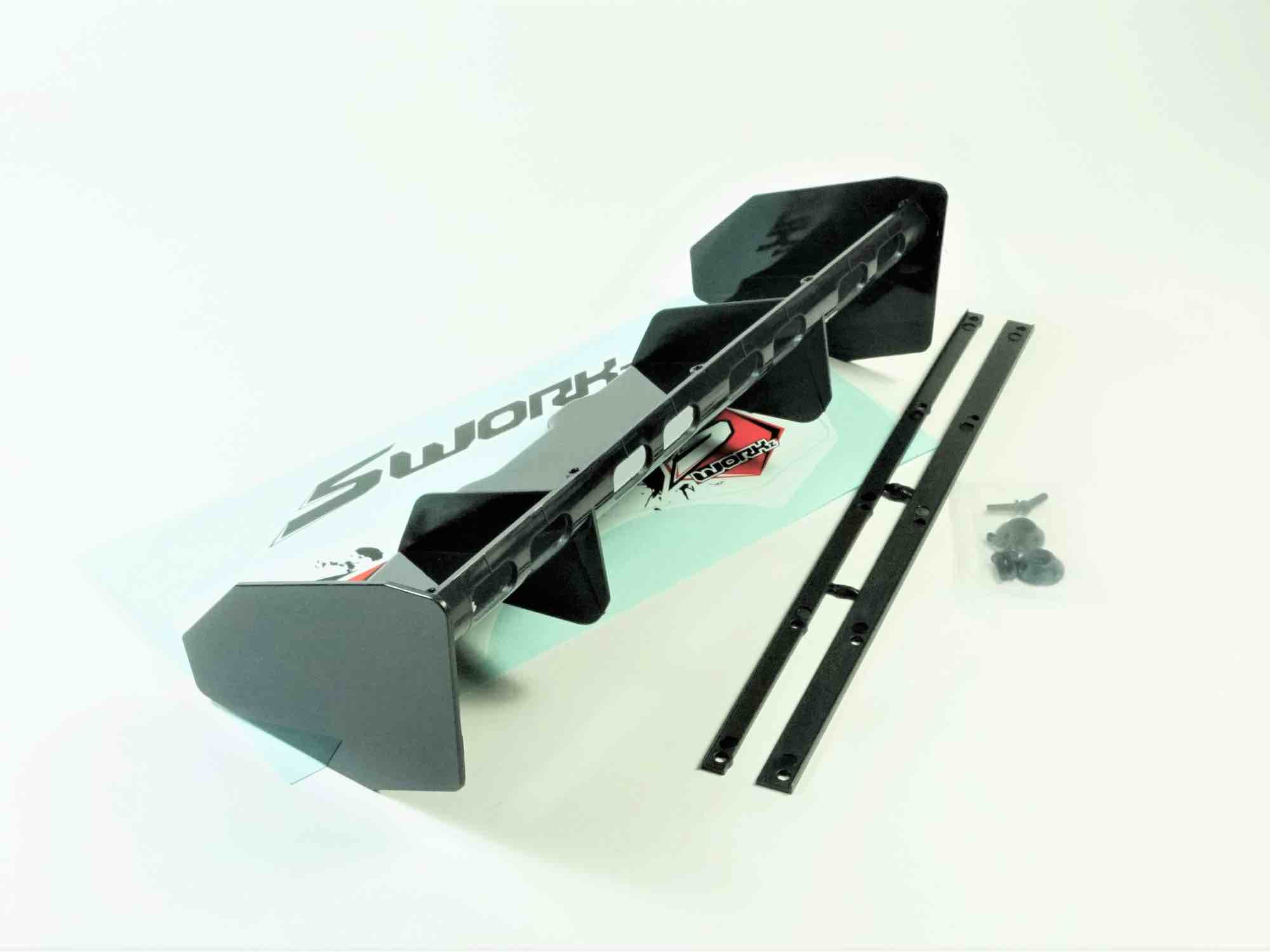 SWORKz 1/8 Off Road Pro-Speed 2.0 Race Wing (BLACK)(Pre-Holes)