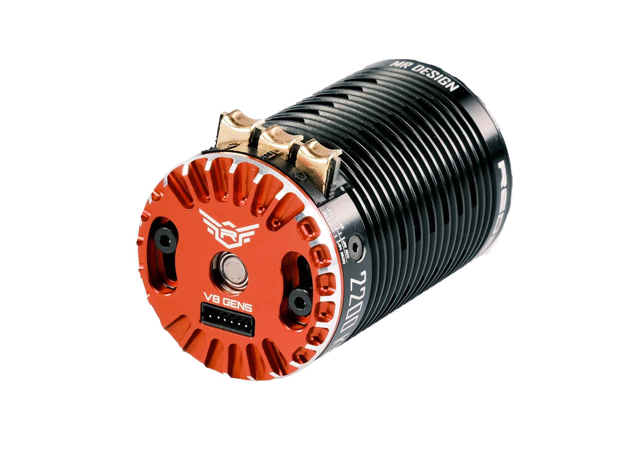 REDS 1/8 Brushless Motor 2200kV V8 4Pol Sensored Gen5