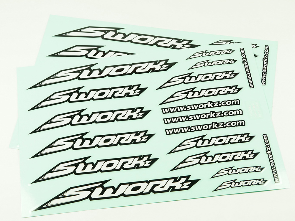 SWORKz Speed Logo Sticker (PushBar)(WH)(2pc)