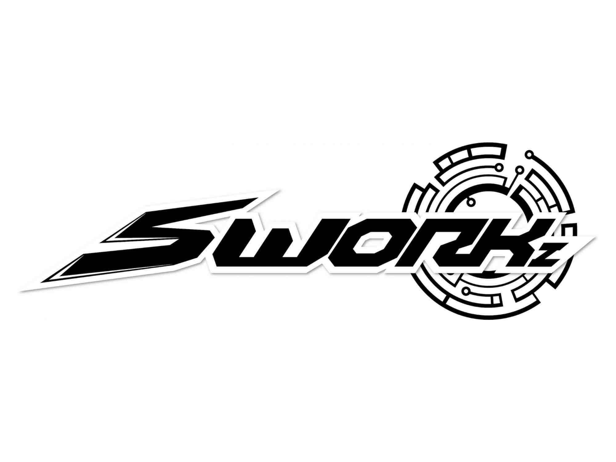 SWORKz Brand Sticker black 100x30cm