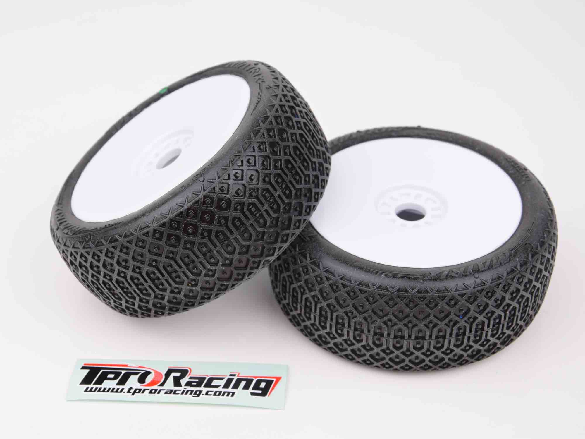 TPRO 1/8 Offroad MATRIX Racing Tire Pre-Mounted (WH)