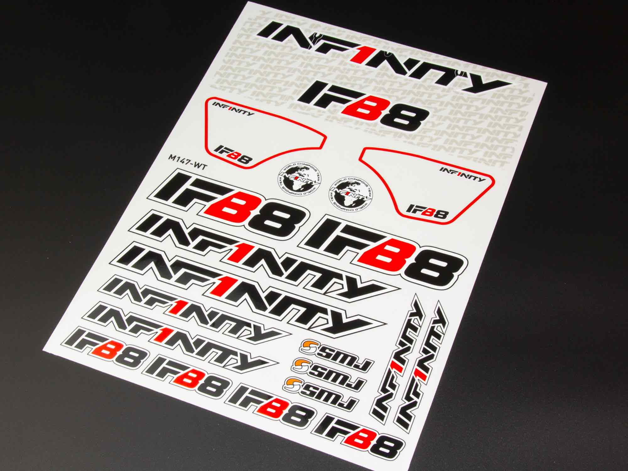 INF1NITY IFB8 DECAL SHEET (WHITE)