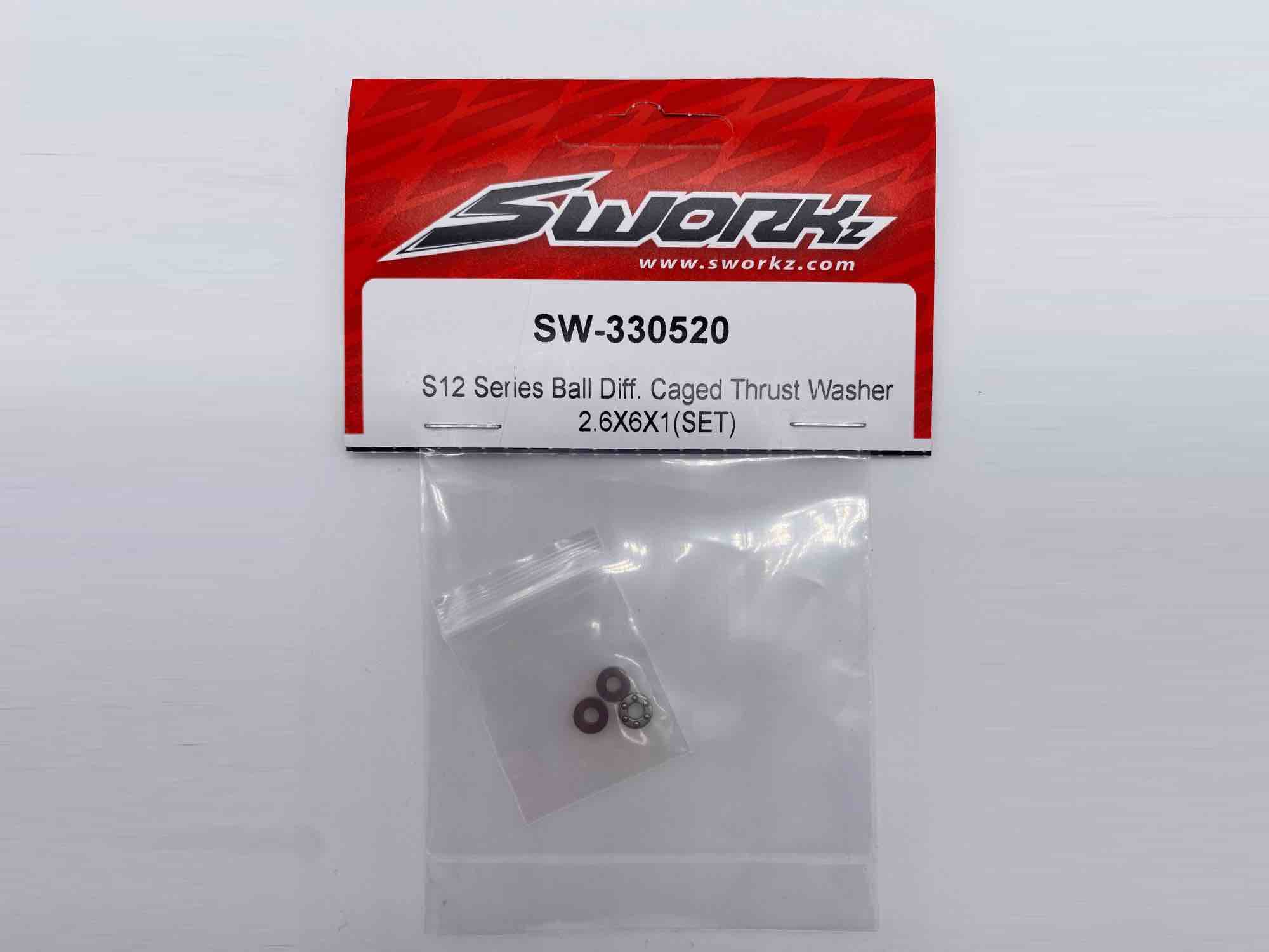 SWORKz Ball Diff. Caged Thrust Washer Bearing 2,6x6x1mm (Set)