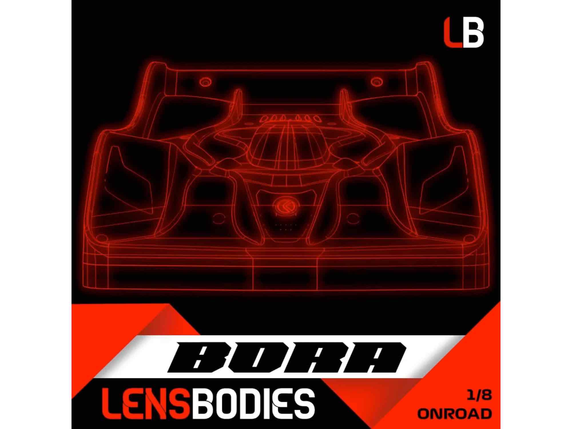 LENS BODIES 1/8 On Road BORA Light Pre Cutted INF1NITY