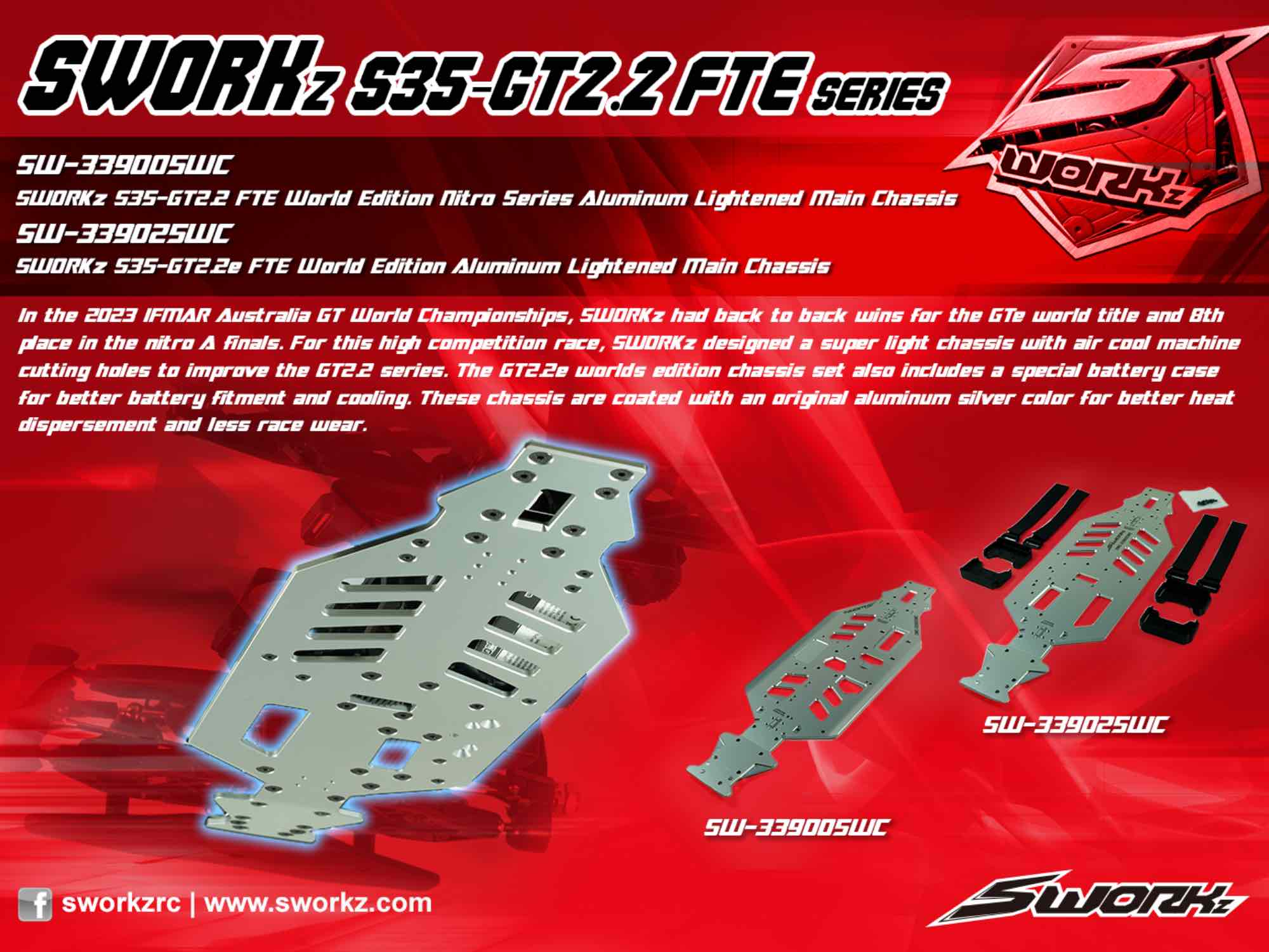 SWORKz Aluminium LIghtened Main Chassis