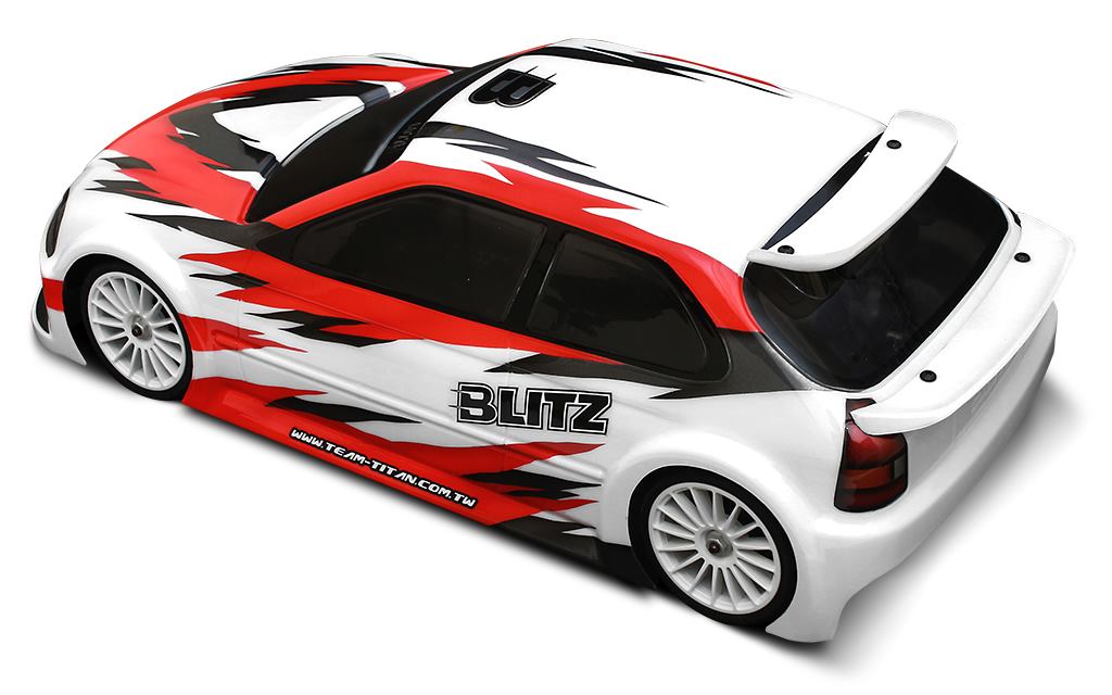 BLITZ EK9 1/10 190mm Fronti Touring Car Bodyshell 0,7mm incl. Wing