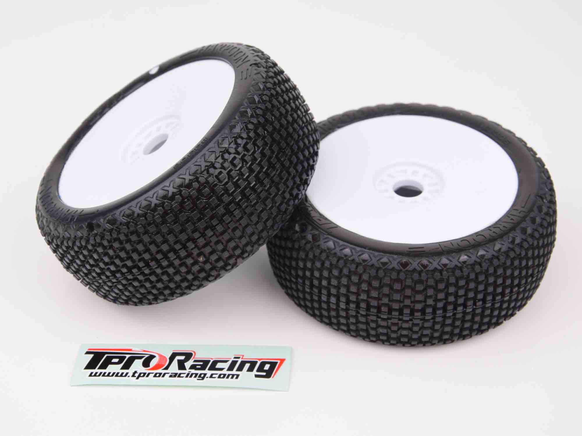 TPRO 1/8 OffRoad HARPOON Racing Tire Pre-Mounted (T4 - Super Soft)(WH)