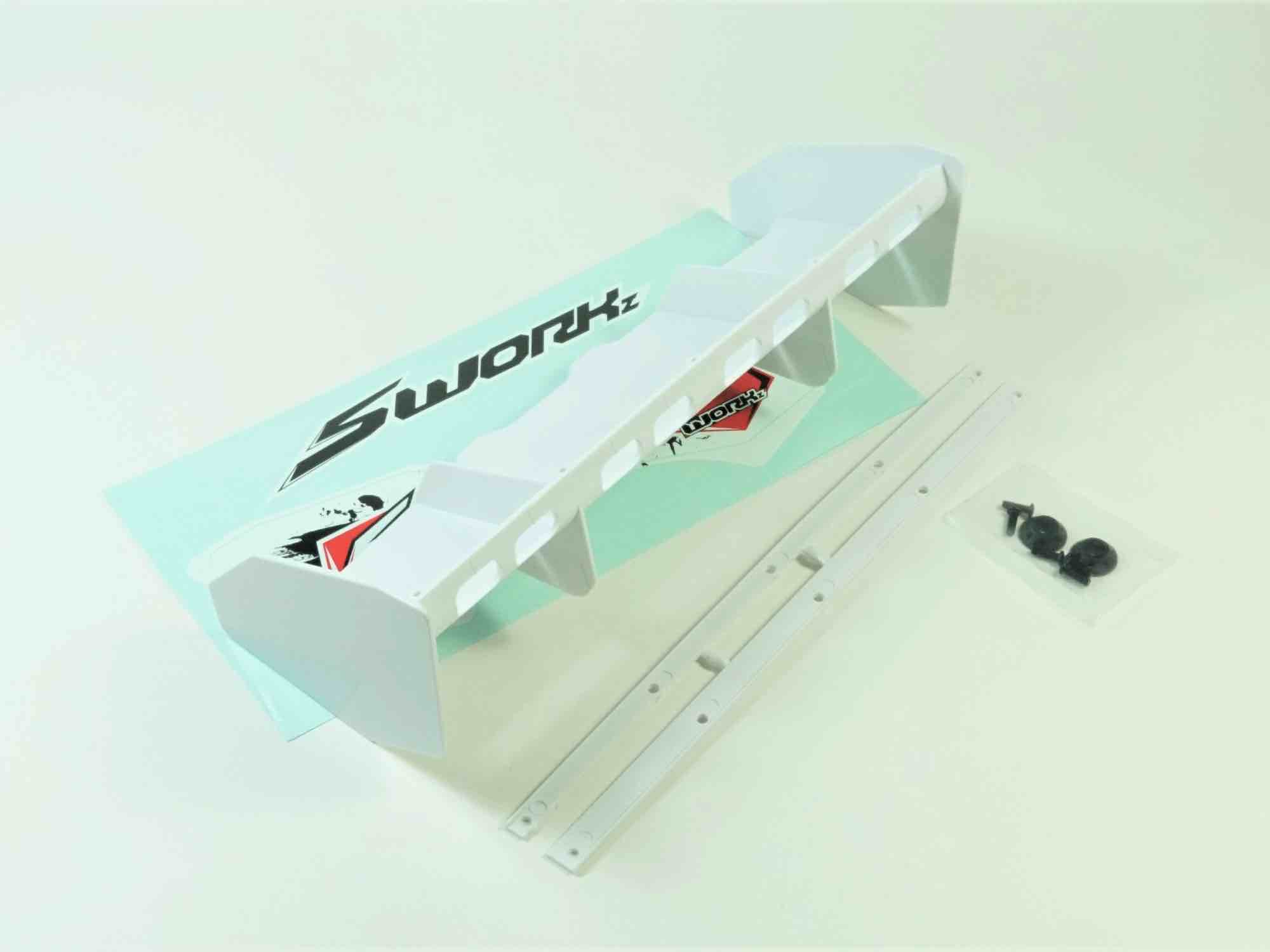 SWORKz 1/8 Off Road Pro-Speed 2.0 Race Wing (WHITE)(Pre-Holes)